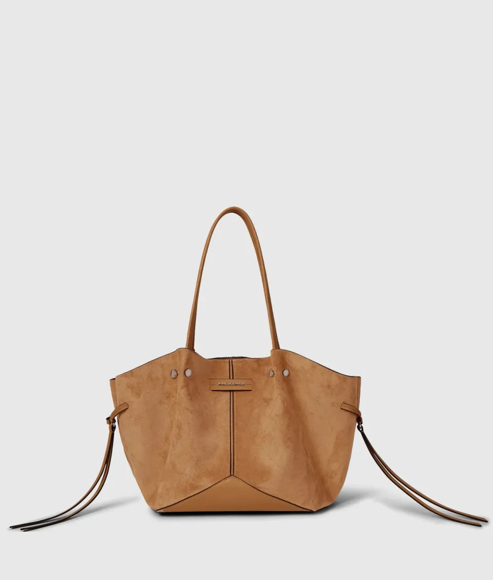 Karl Lagerfeld K/Pierced Tote Tasche Wildleder-Optik M