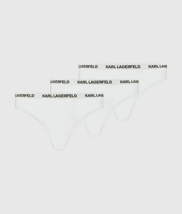 Karl Lagerfeld Logo Brief Slips 3er Pack Baumwolle Logo-Bund