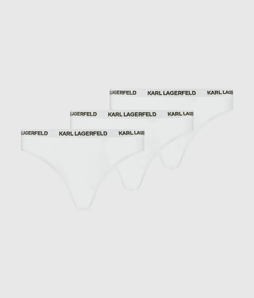 Karl Lagerfeld Logo Brief Slips 3er Pack Baumwolle Logo-Bund