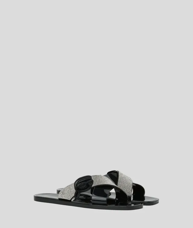 Karl Lagerfeld Ikon NFT Jelly Sandale Strass Gr. 4-10