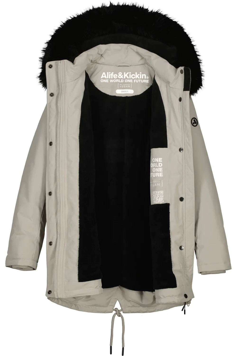 Alife & Kickin KierseyAK A Parka Beige Teddyfutter Damen