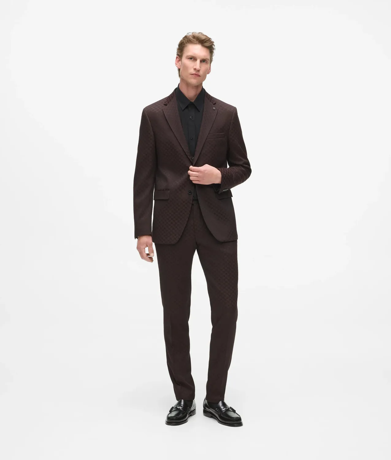 Karl Lagerfeld Monogram Anzughose Karo Gr. 32