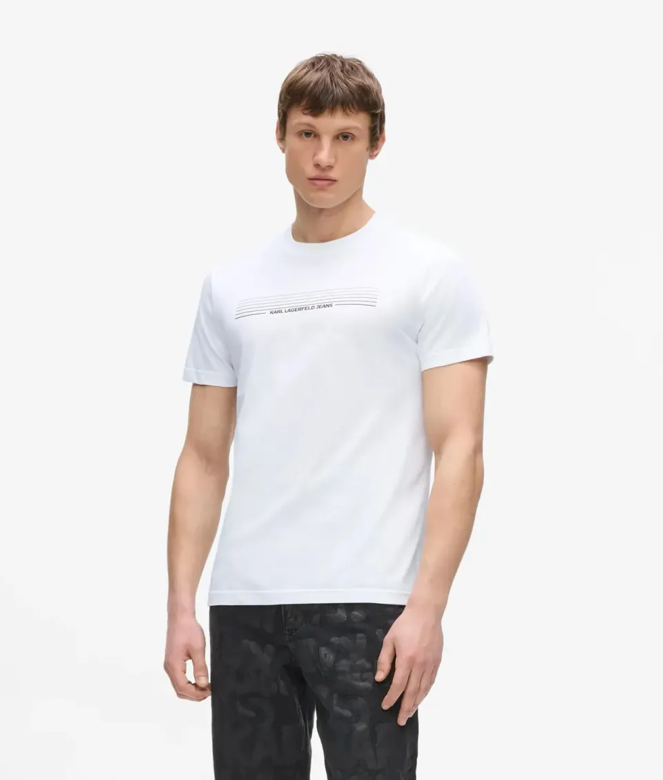 Karl Lagerfeld KL Jeans Slim T-Shirt gestreift