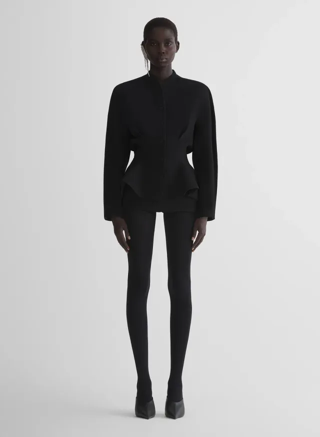 Mugler Re/Edit Lingerie Shorts schwarz Wolle