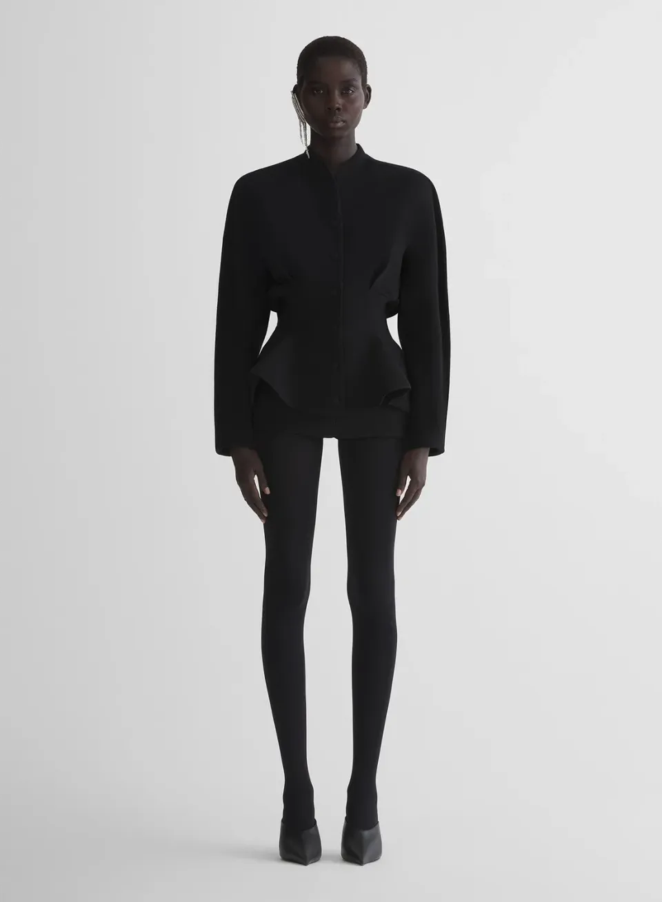 Mugler Re/Edit Lingerie Shorts schwarz Wolle