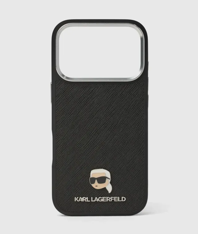 Karl Lagerfeld Ikon Karl iPhone 16 Pro Max Hülle Leder