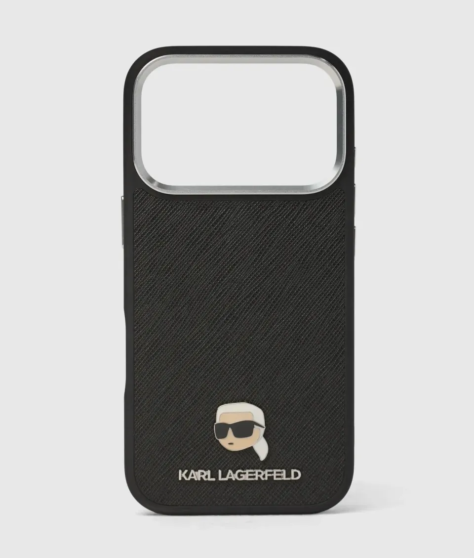 Karl Lagerfeld Ikon Karl iPhone 16 Pro Max Hülle Leder