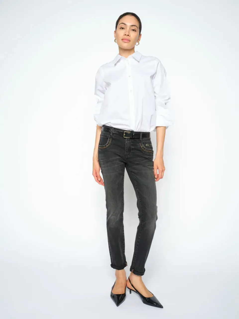 Mos Mosh MMNaomi Teni Slim Jeans Grau 30