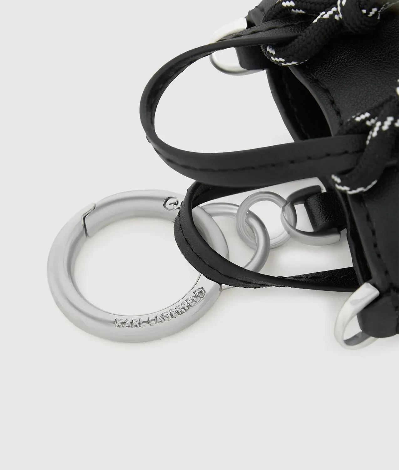 Karl Lagerfeld Ikon Mini Bag AirPods Case Anhänger Kunstleder