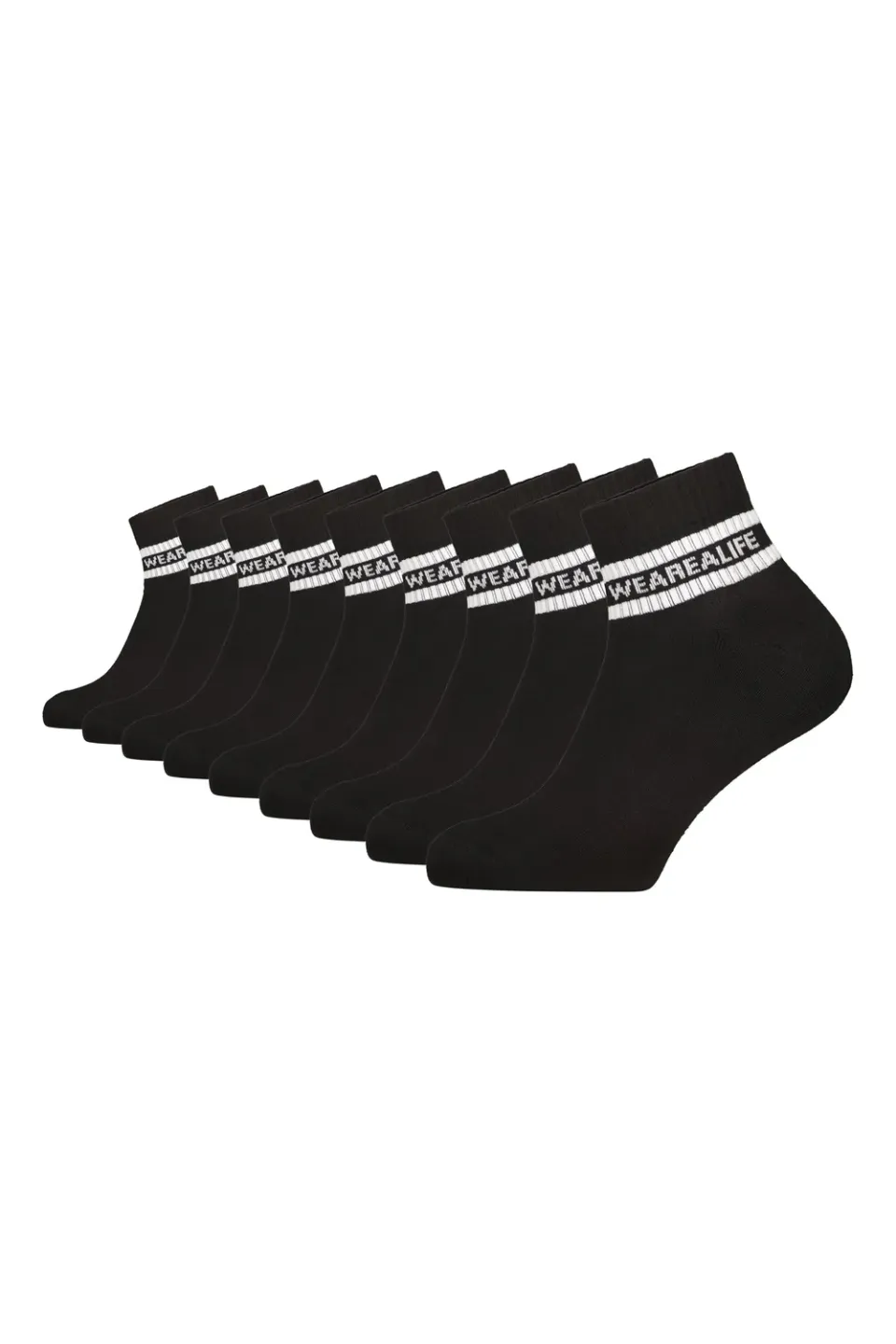 Alife & Kickin RikaAK Ankle Crew Socken Schwarz 9er Pack kurz