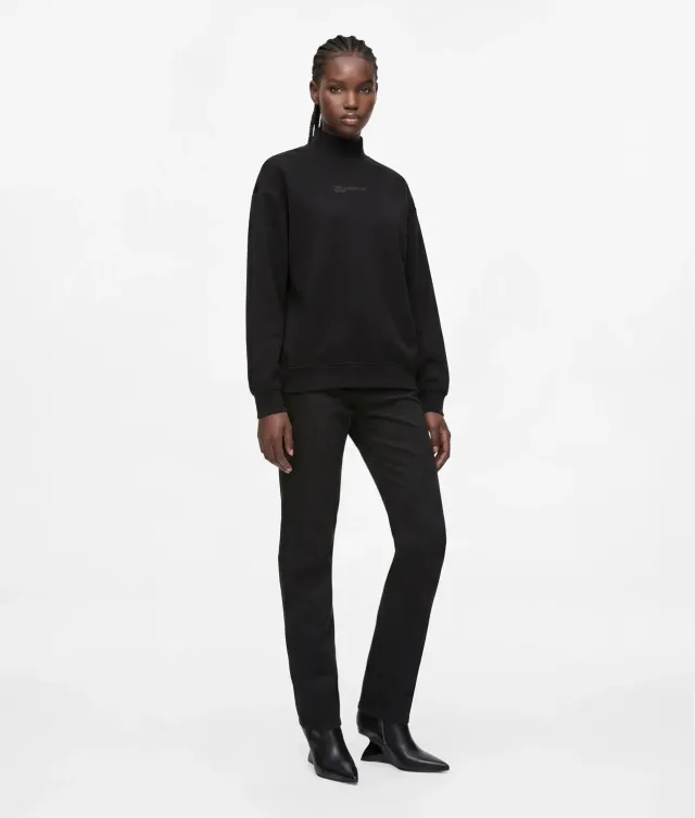 Karl Lagerfeld KL Jeans Coated High-Rise Jeans Straight