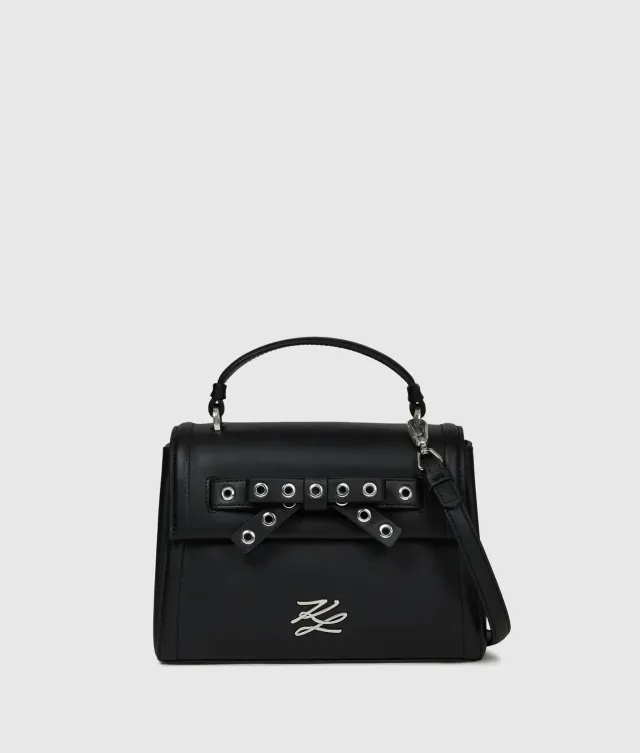 Karl Lagerfeld K Autograph Small Bow Top Handle Tasche schwarz