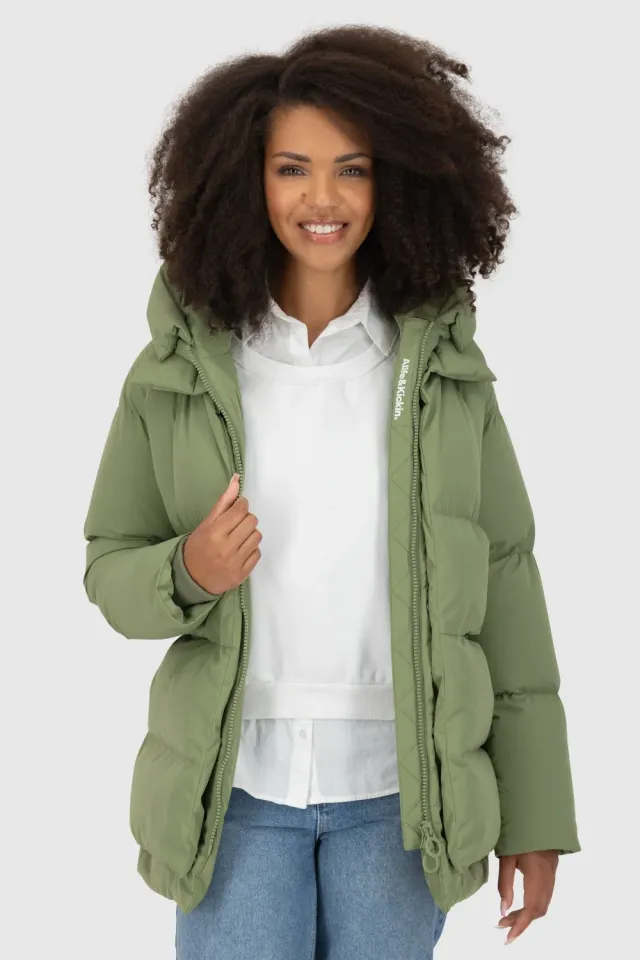 Alife & Kickin LykkeAK A Puffer Parka Damen grün gefüttert