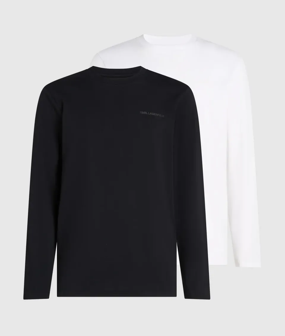 Karl Lagerfeld Lounge Langarmshirt 2er-Pack Baumwolle