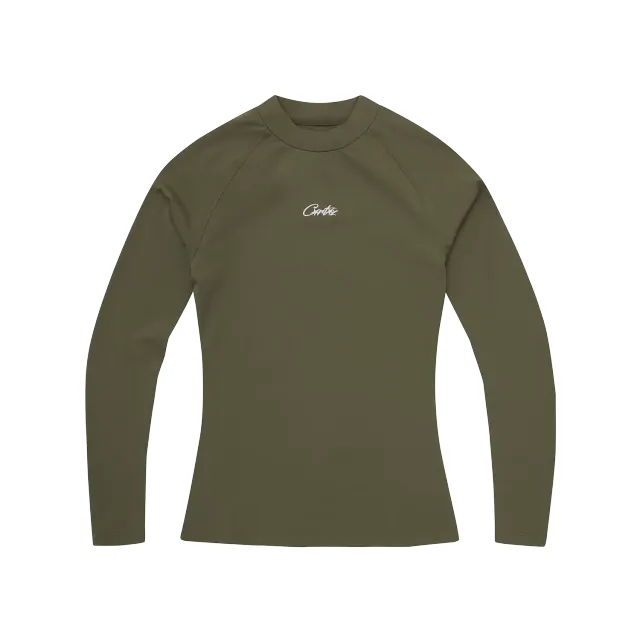Corteiz Litework Compression Top Olive Slim Fit
