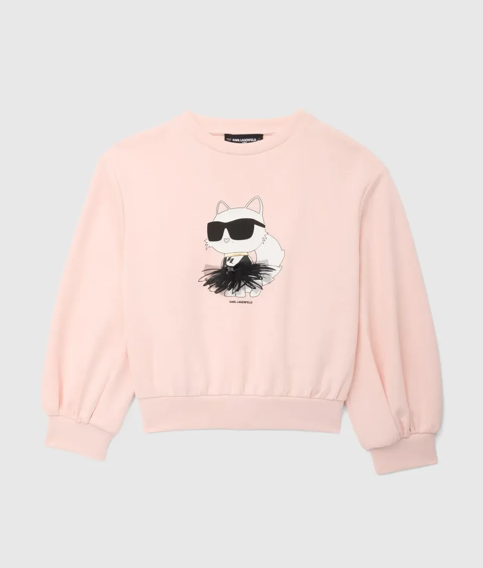 Karl Lagerfeld Ikon Choupette Sweatshirt Mädchen Tüll