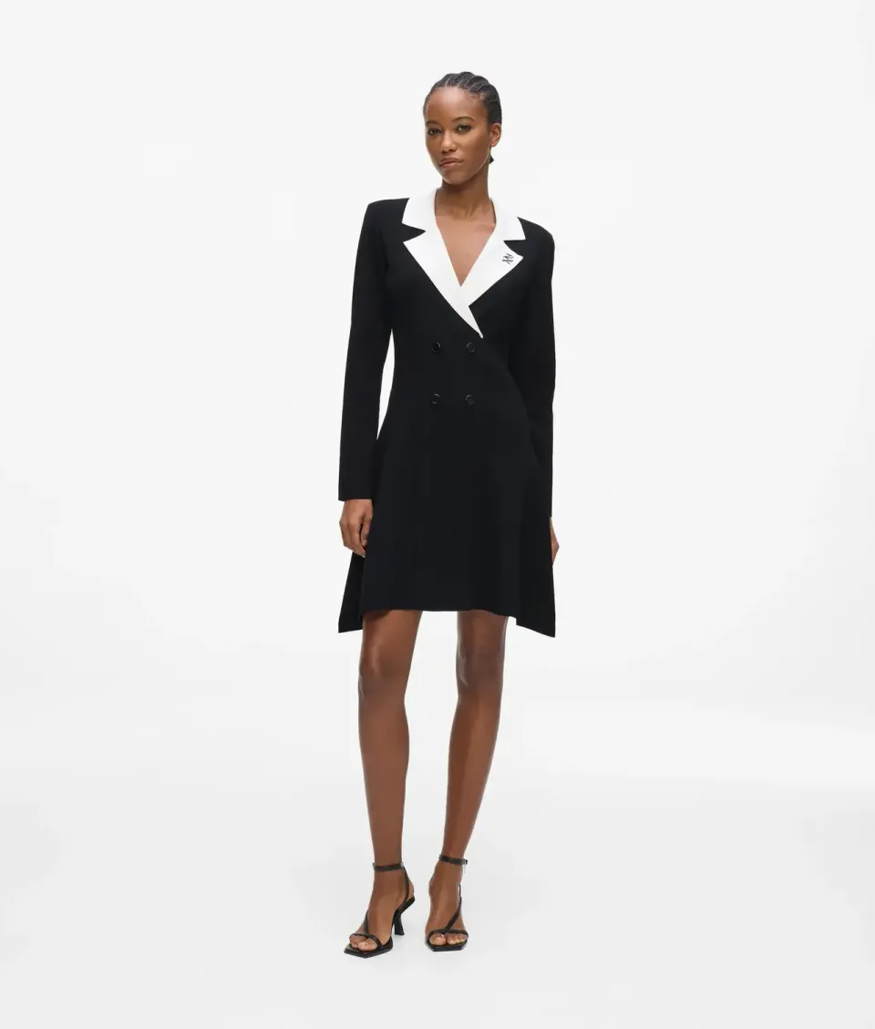 Karl Lagerfeld Monochrome Blazerkleid Strickkleid XS-XL tailliert