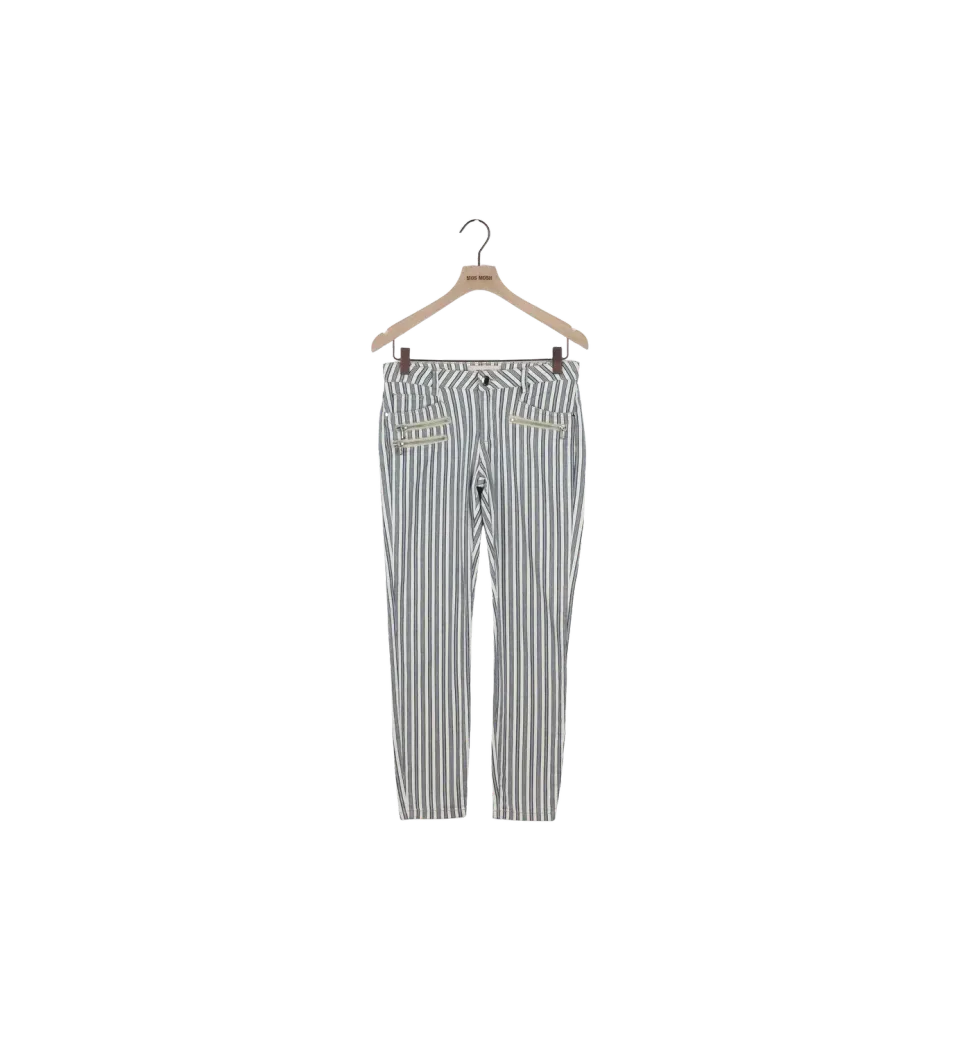 Mos Mosh ReLoved MMBerlin Stripe 7/8 Jeans 25 Navy Secondhand