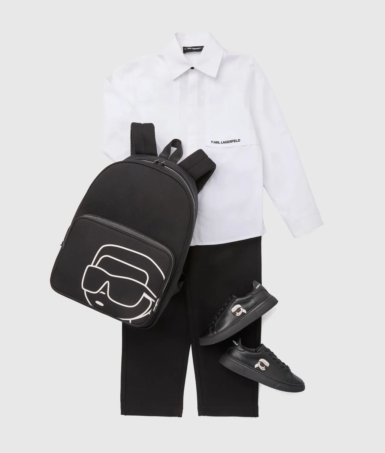 Karl Lagerfeld Boys Logo Hemd Langarm Kinder 3Y-16Y