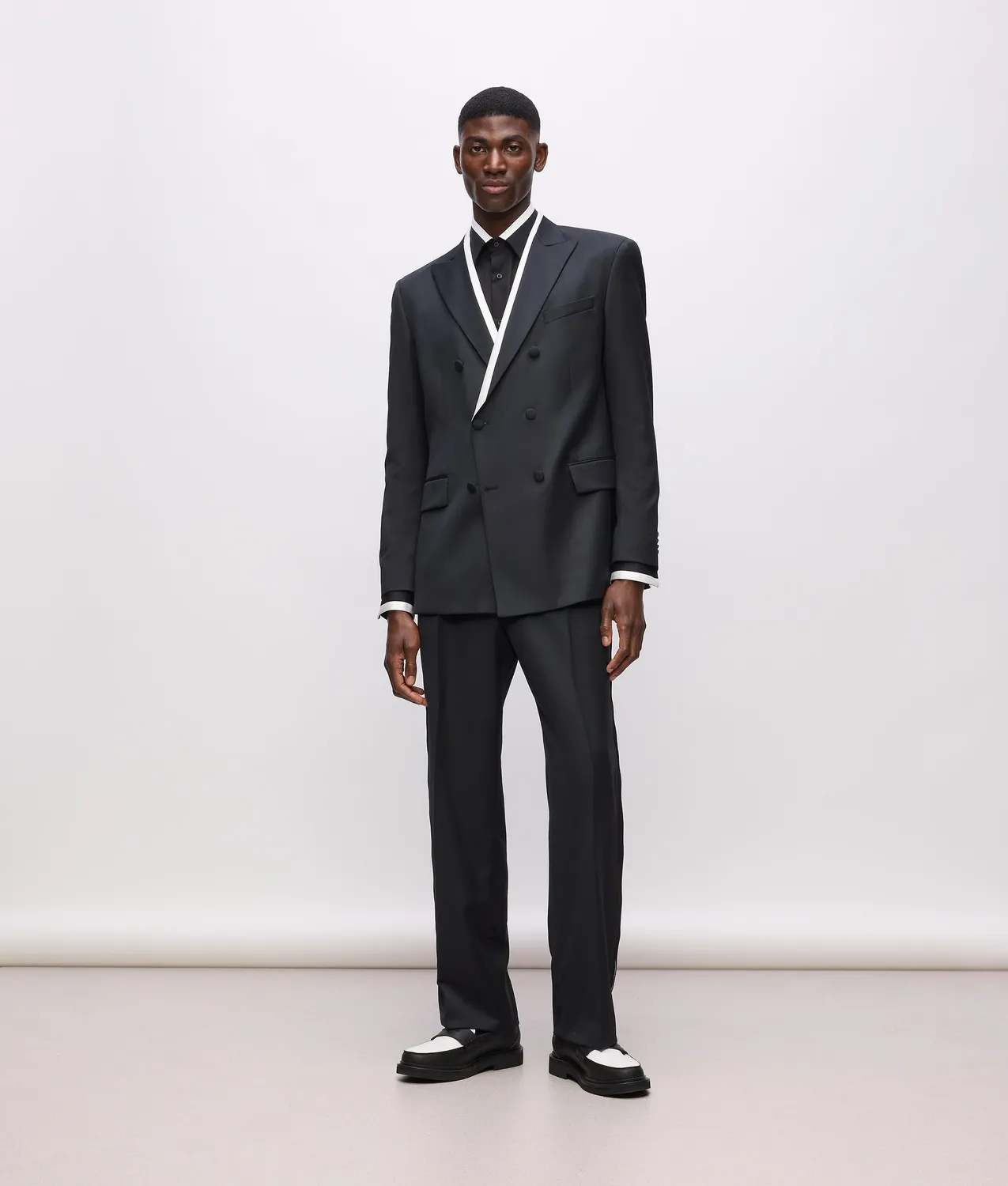 Karl Lagerfeld KL Studio Hose Wolle Barrel Herren grau