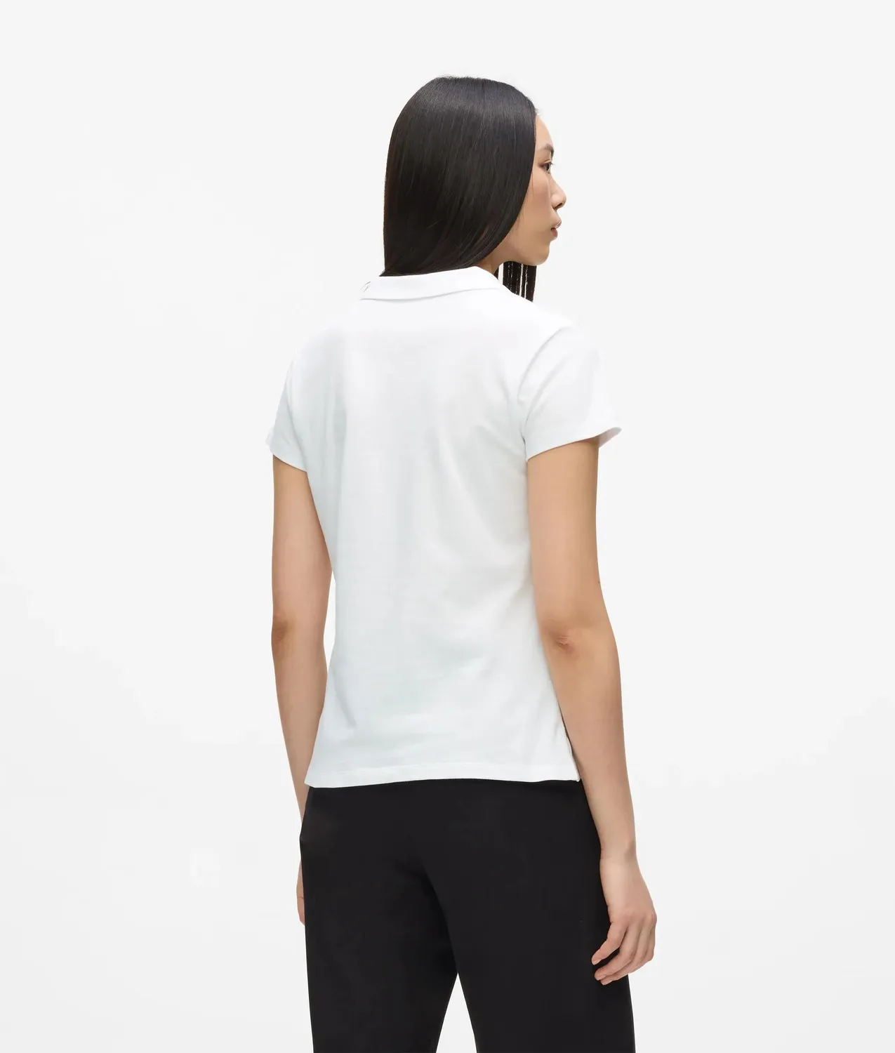 Karl Lagerfeld Signature Poloshirt Damen Piqué