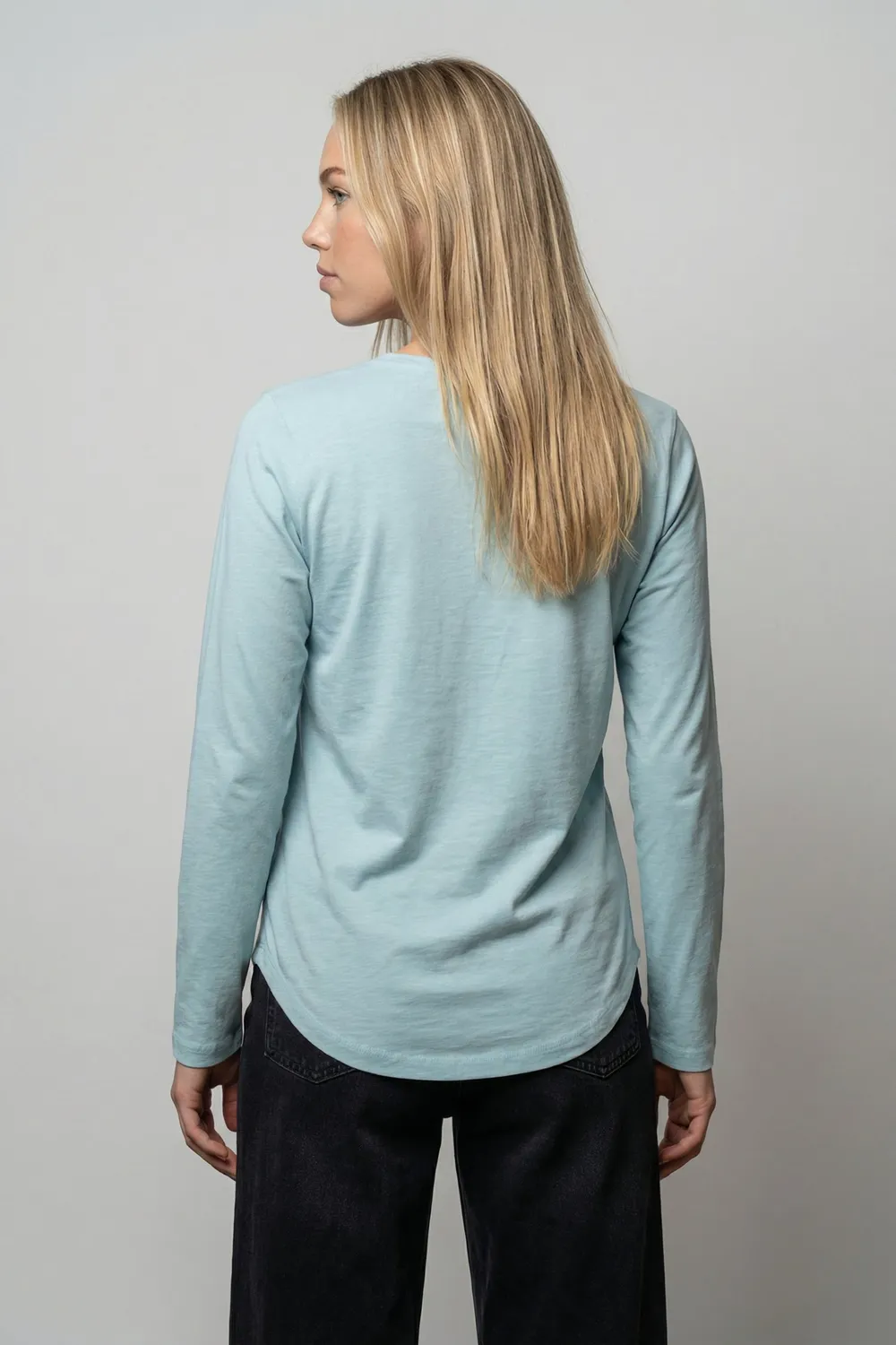 Alife & Kickin LeabellaAK A Longsleeve Hellblau Bio-Baumwolle