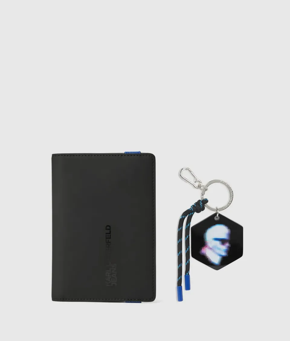 Karl Lagerfeld Passport Reisepasshülle Set 2-teilig Leder