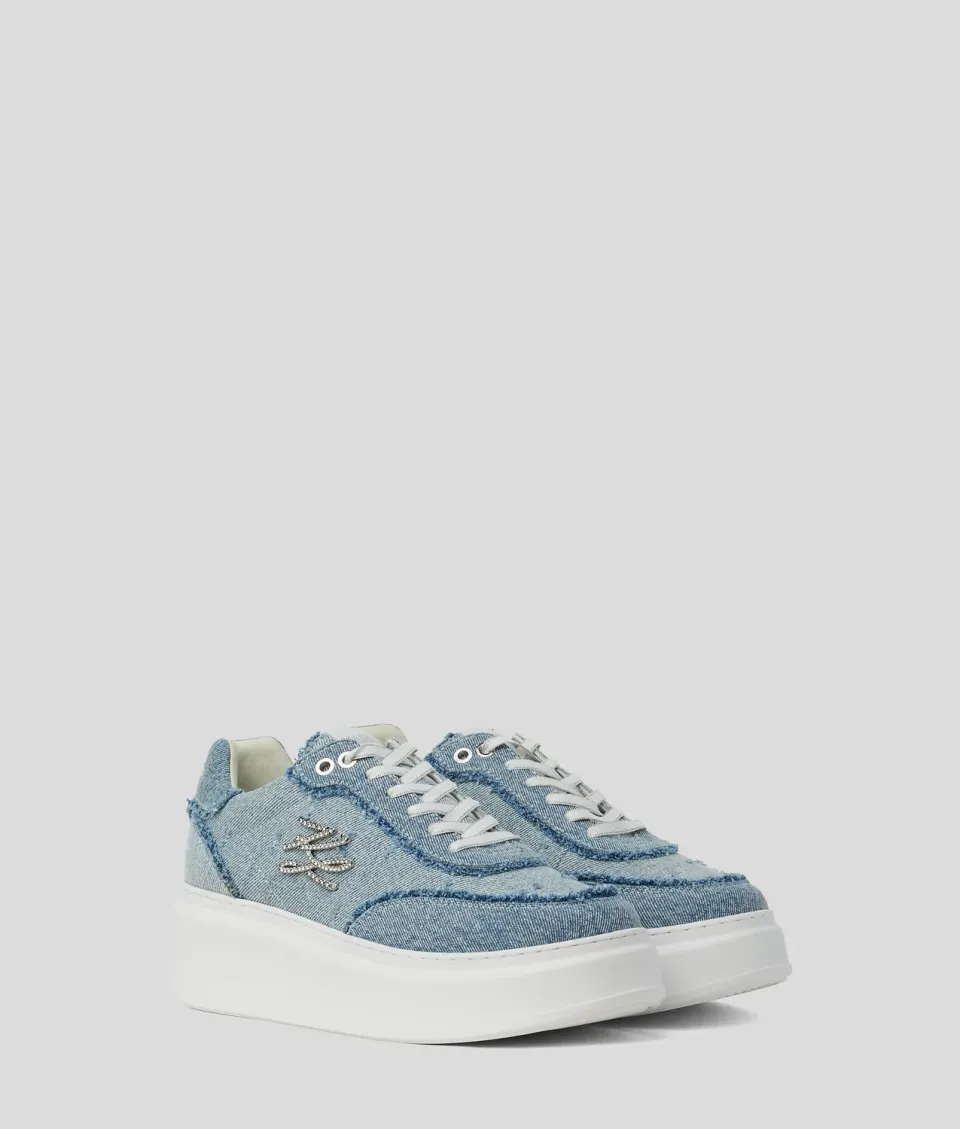 Karl Lagerfeld Anakapri Autograph Denim Sneaker Keilabsatz