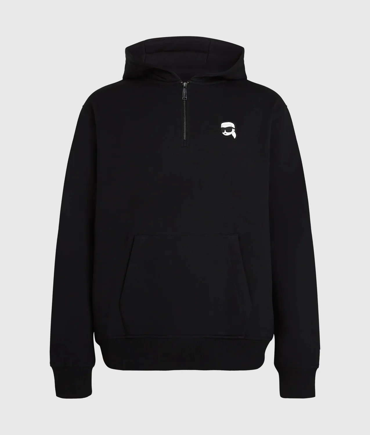 Karl Lagerfeld Ikon Hoodie Half-Zip Bio-Baumwolle