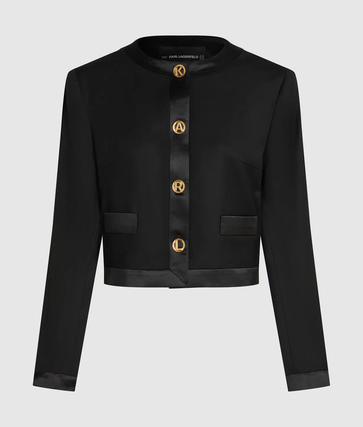 Karl Lagerfeld Karl DNA Letters Blazer mit Satinbesatz
