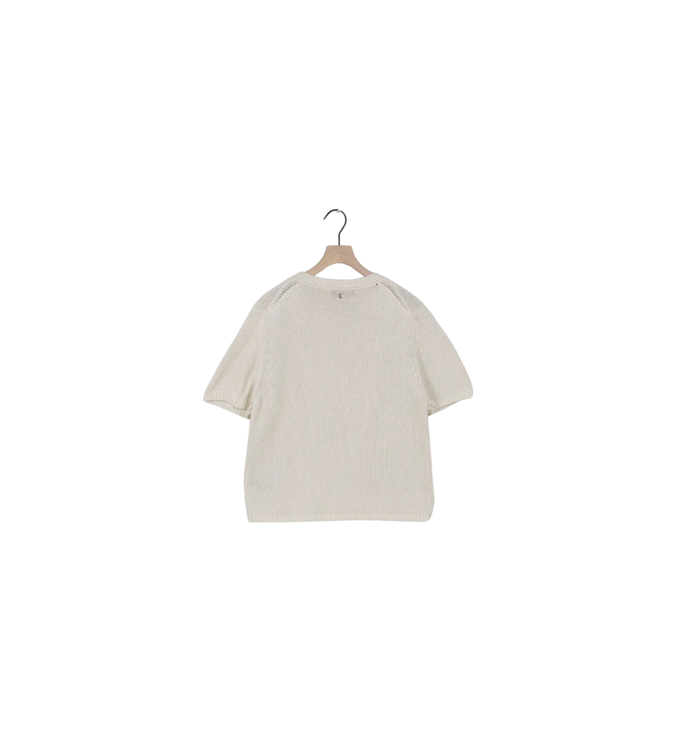 Mos Mosh MMArin Cotton Knit Pullover Ecru M Kurzarm