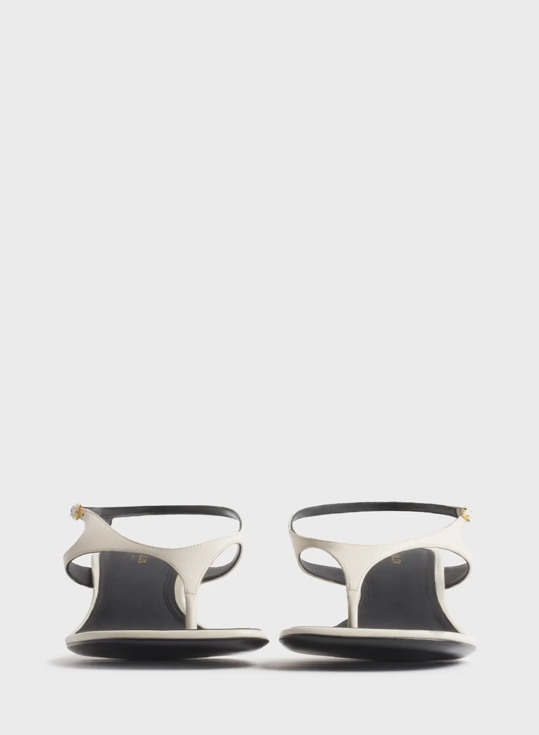 Mugler Milk Thong Sandalen Weiß Leder 45mm