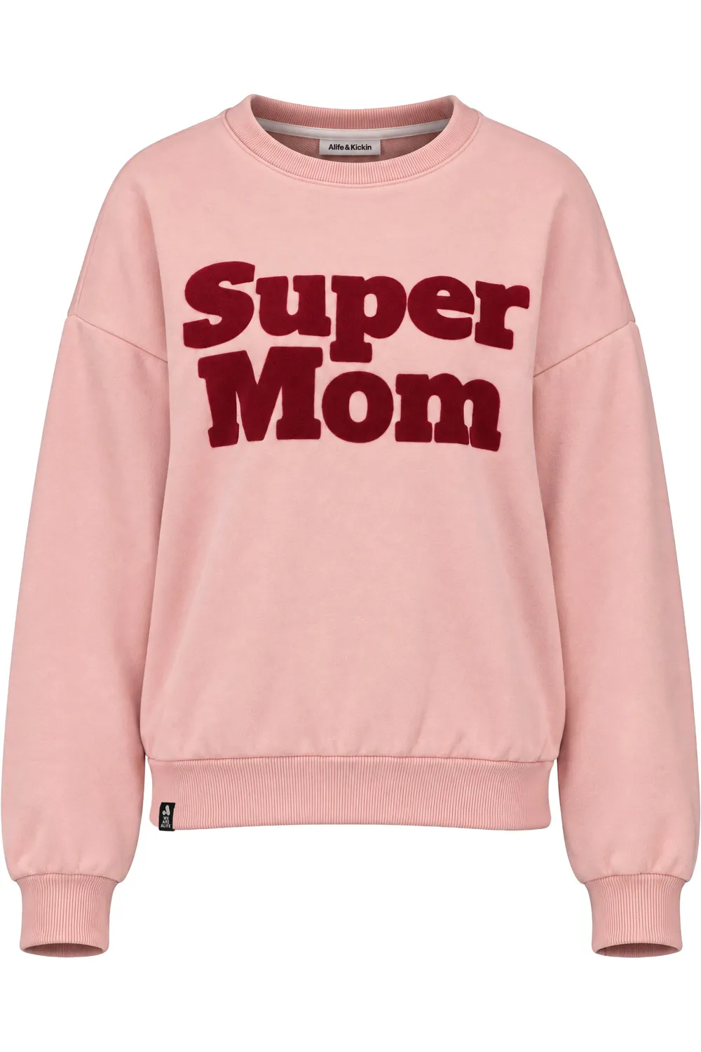 Alife & Kickin ElsaAK P Sweatshirt Super Mom Rosa langarm