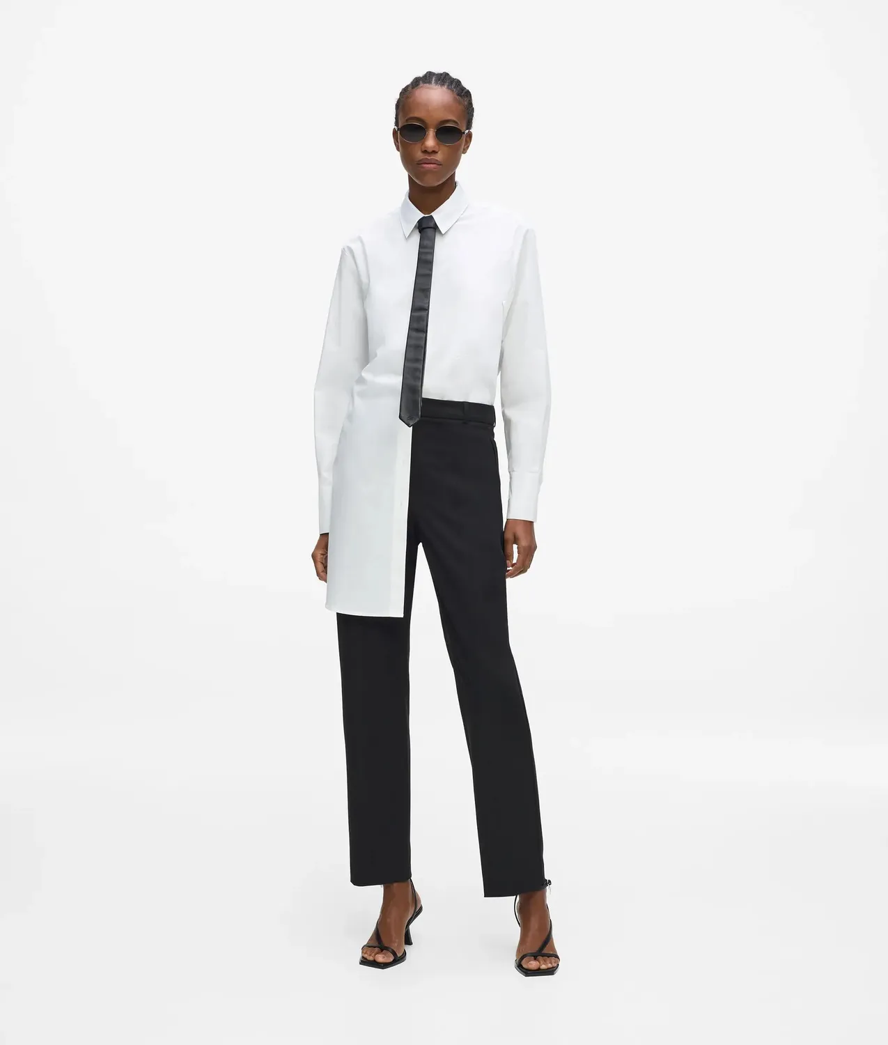 Karl Lagerfeld Signature Tunika-Bluse Popeline Bio-Baumwolle