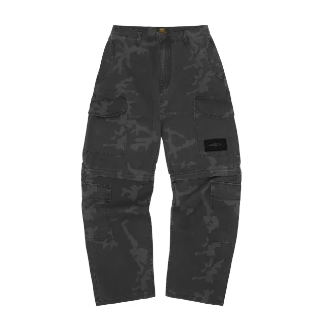 Corteiz Guerillaz Convertible Hose Black Camo Ripstop