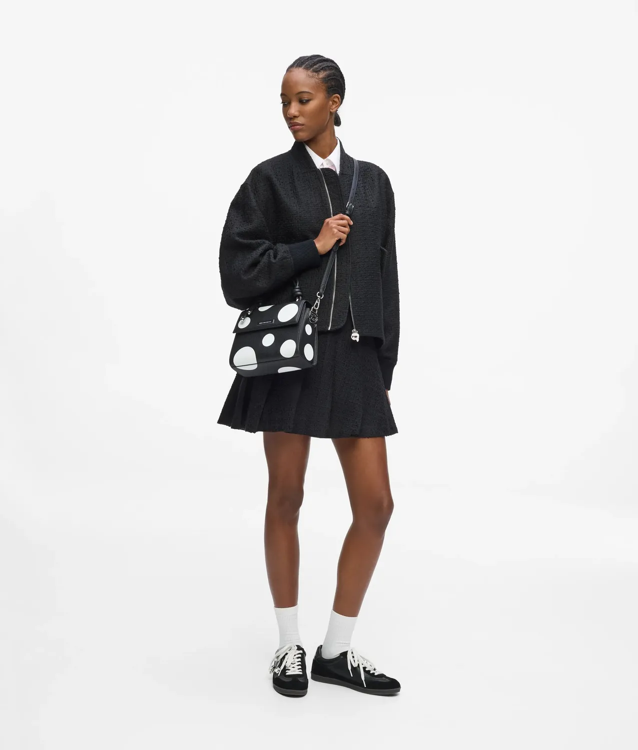 Karl Lagerfeld Ikon Pebble Satchel-Tasche schwarz Uni