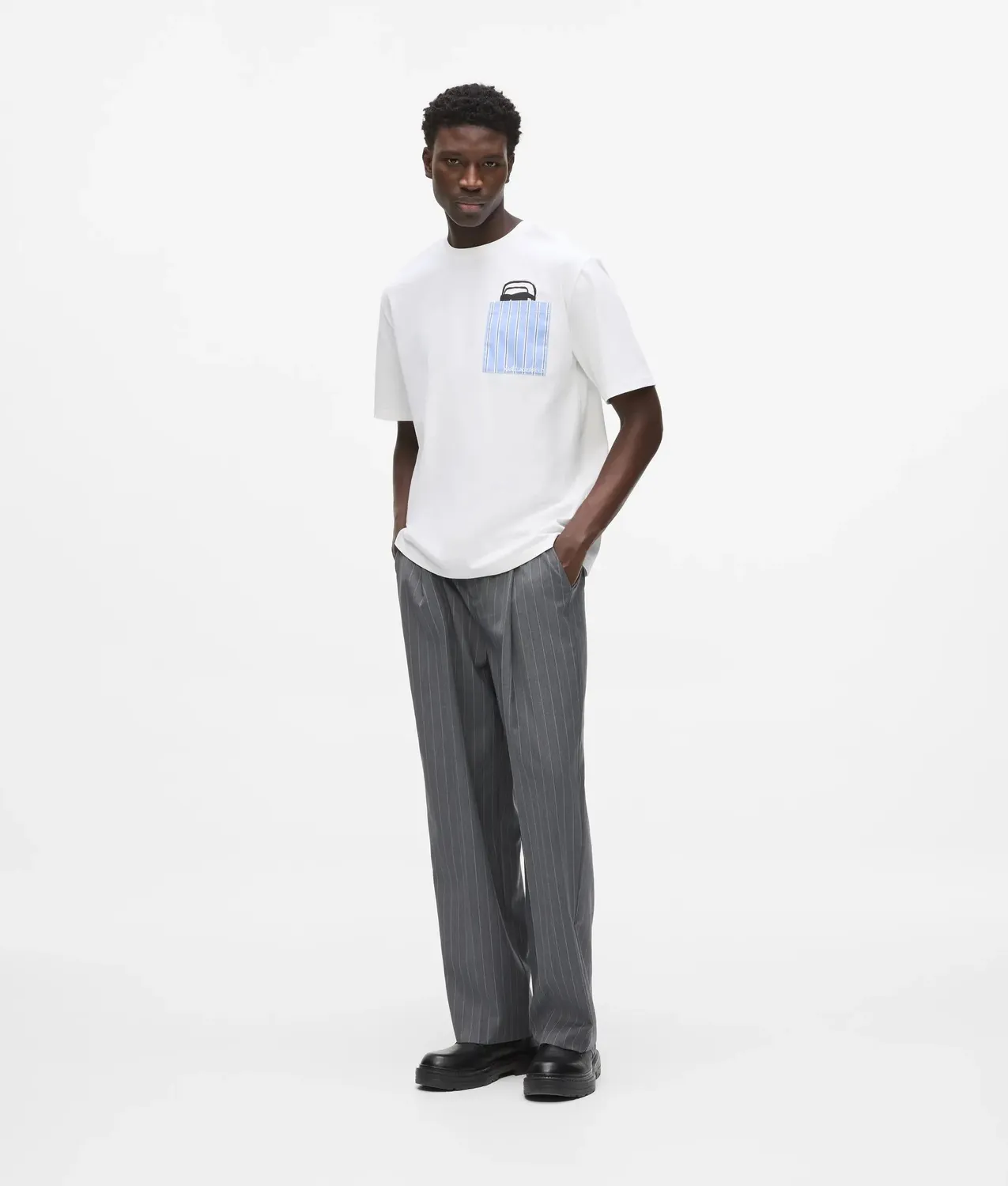 Karl Lagerfeld Ikon Peeking Pocket T-Shirt Tasche Roomy
