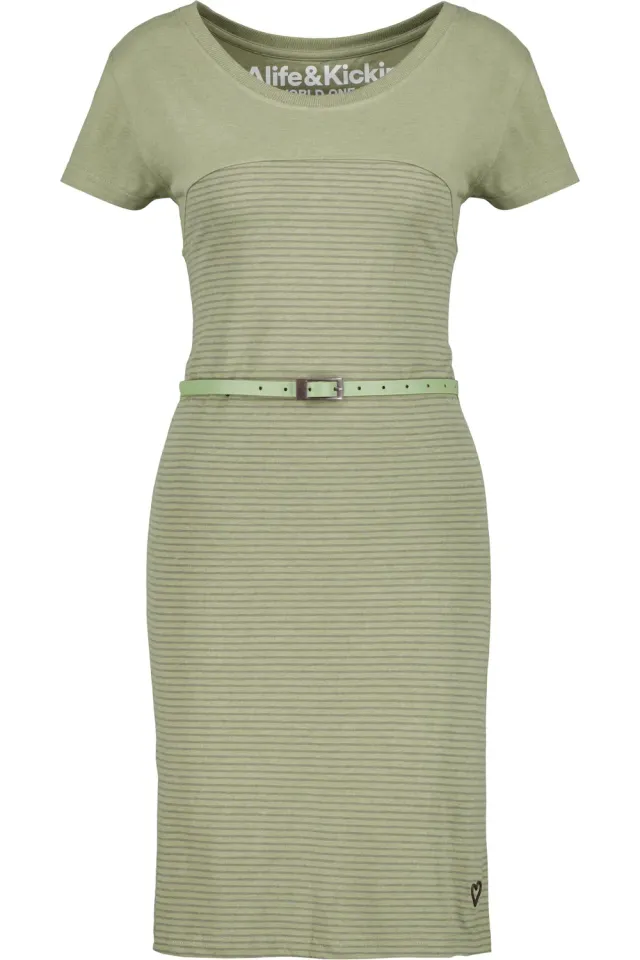 Alife & Kickin ClarinaAK Z Kleid Grün Gestreift