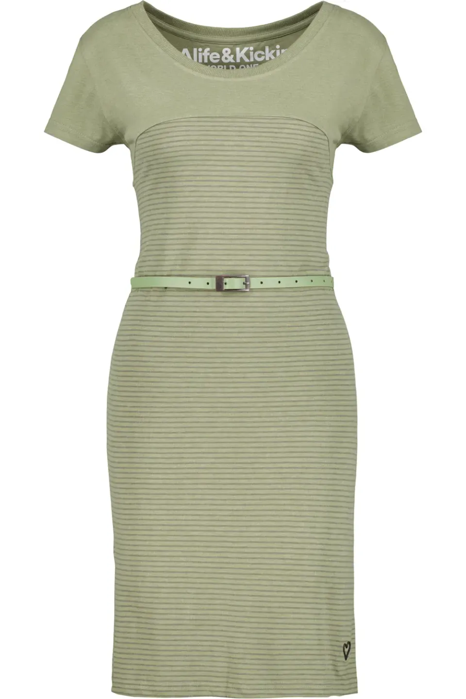 Alife & Kickin ClarinaAK Z Kleid Grün Gestreift