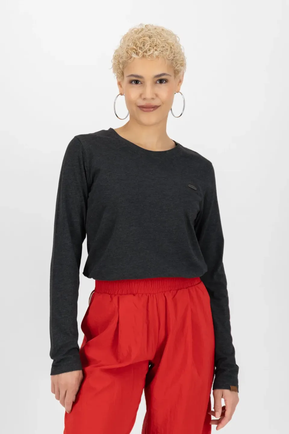 Alife & Kickin LeaAK A Longsleeve Schwarz Rundhals