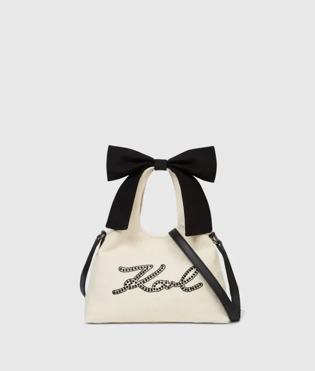 Karl Lagerfeld K/Signature Ribbon Bow Shopper Schleife