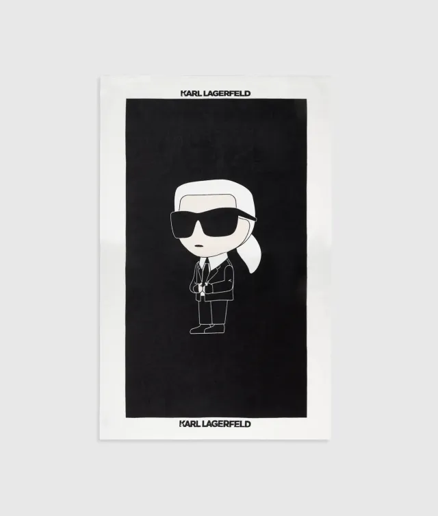 Karl Lagerfeld Ikon Badetuch Baumwolle weiß