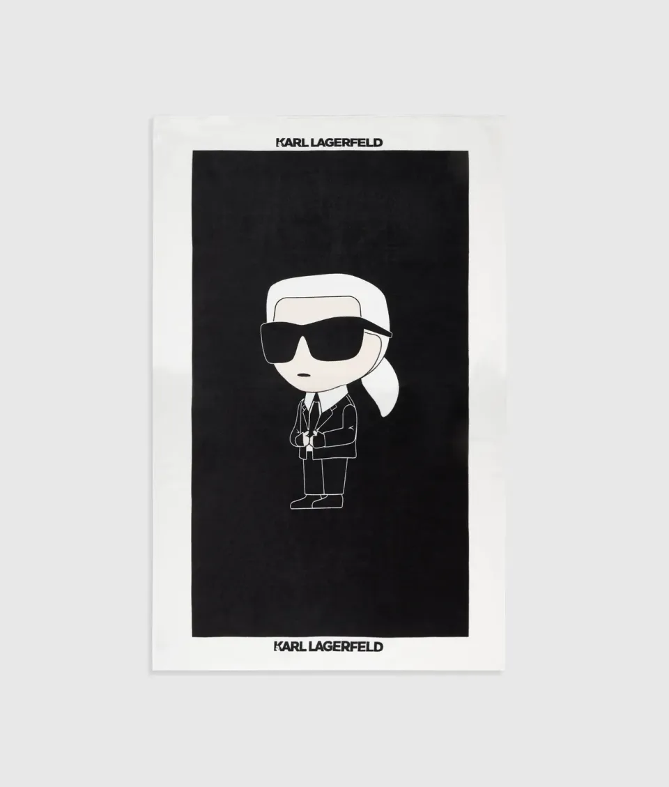 Karl Lagerfeld Ikon Badetuch Baumwolle weiß