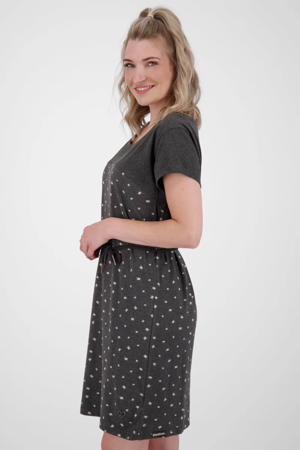 Alife & Kickin ClarinaAK B Shirtkleid Schwarz Damen Midi