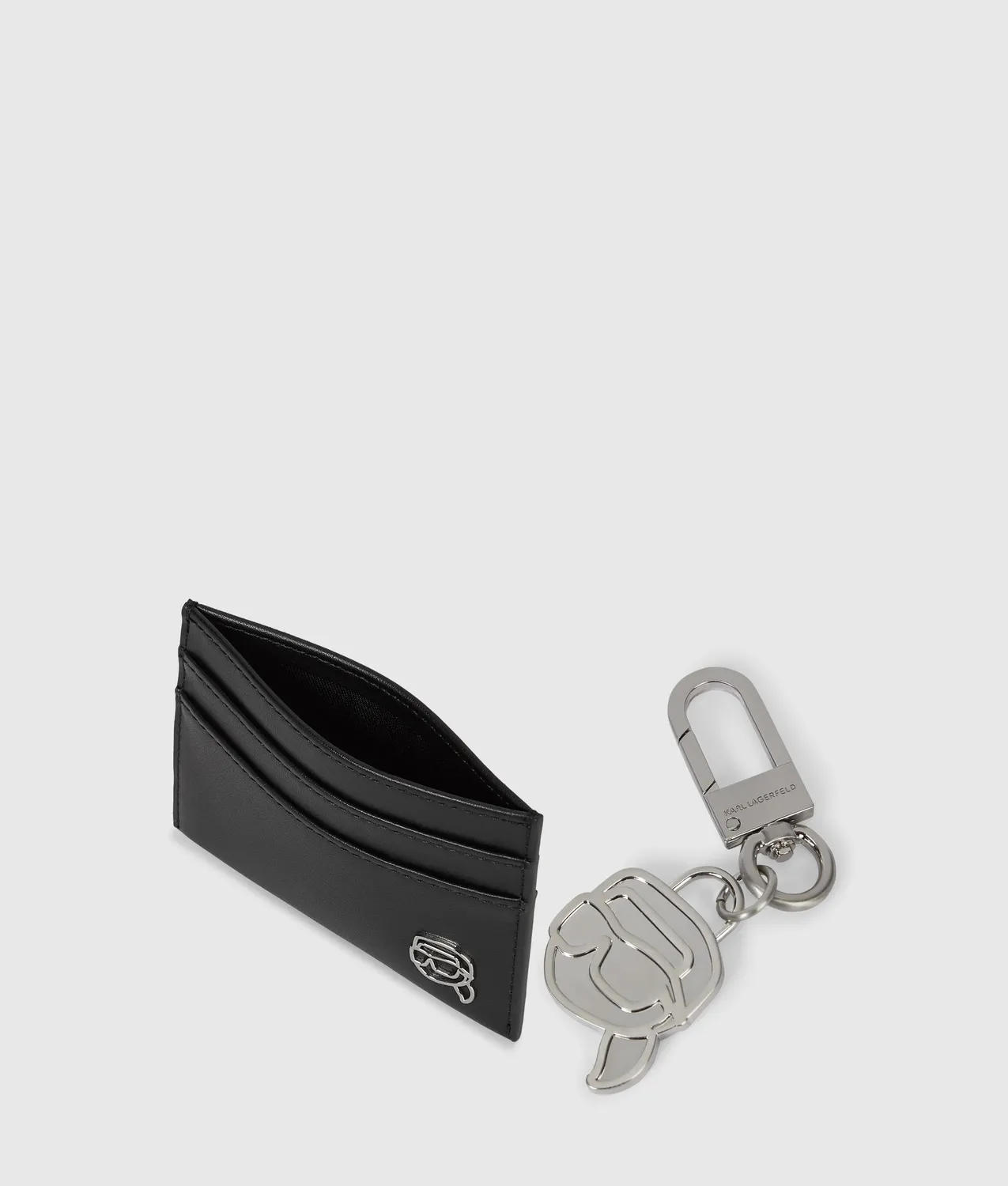 Karl Lagerfeld Ikon Kartenetui Set Schlüsselanhänger