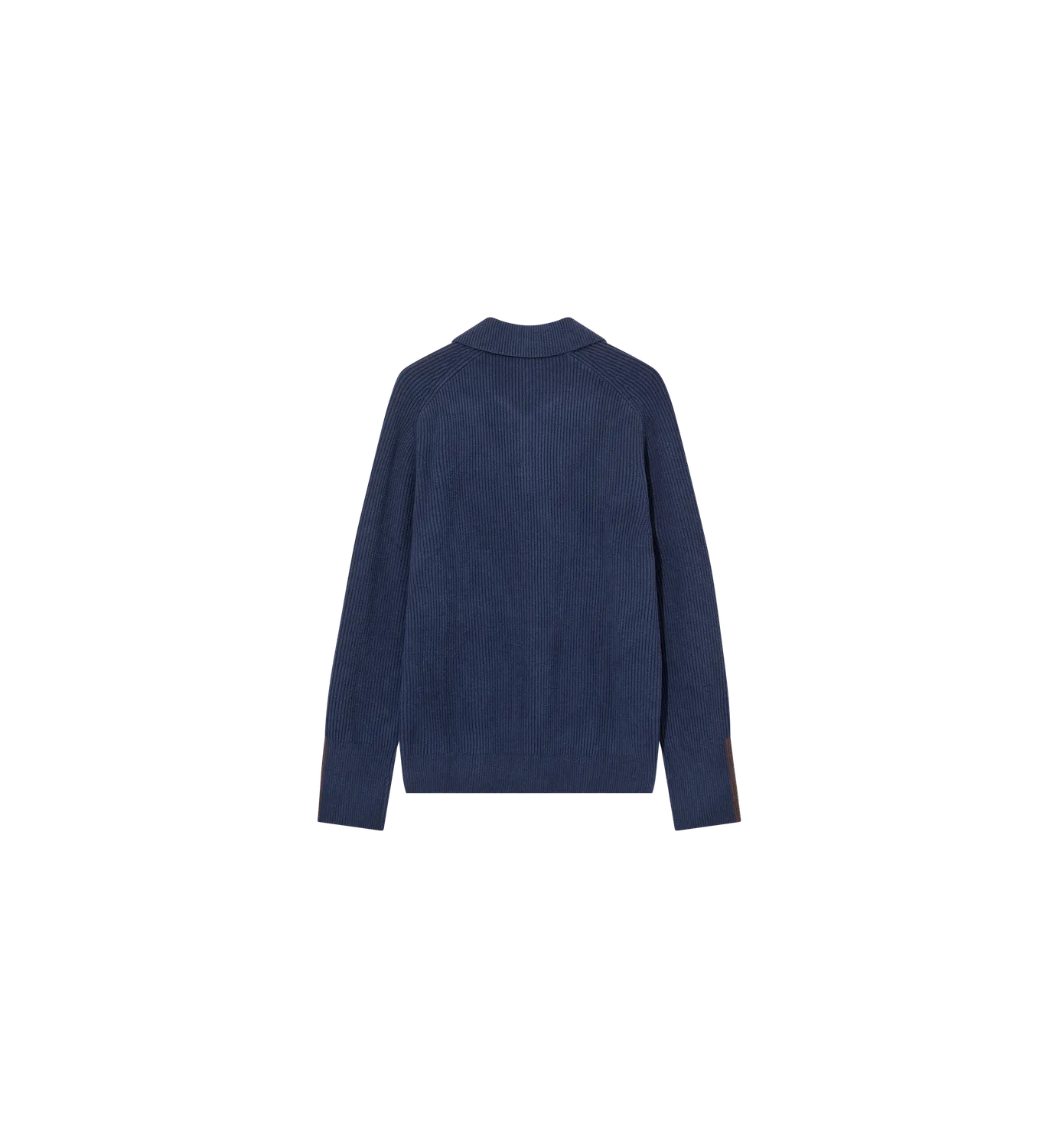 Mos Mosh Porter Soft Quarter-Zip Strick Navy