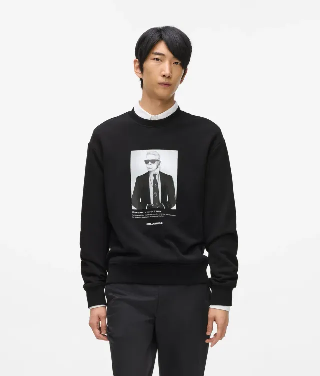 Karl Lagerfeld Karl Portrait Sweatshirt Bio-Baumwolle