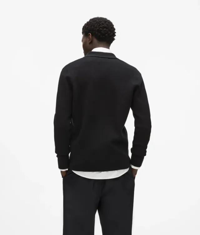 Karl Lagerfeld Knit Zip-Jacke Strickjacke mit Kragen