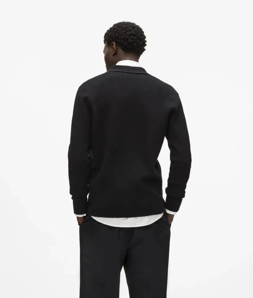 Karl Lagerfeld Knit Zip-Jacke Strickjacke mit Kragen