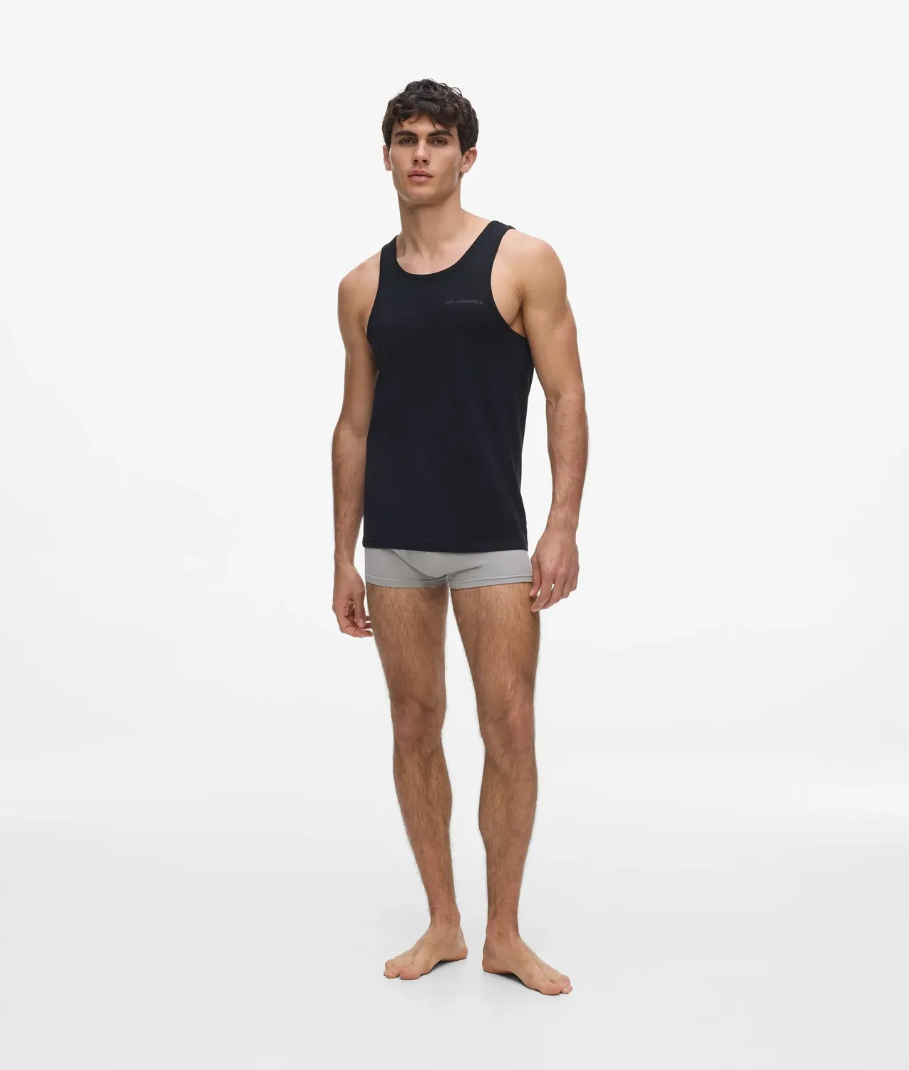 Karl Lagerfeld Logo Tank Top 2er-Pack mit Rundhals
